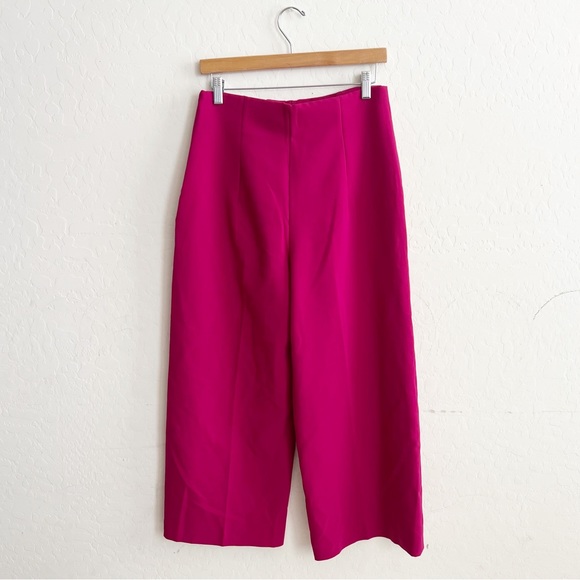 Zara Pants & Jumpsuits Zara Pink High Rise Cropped Wide Leg Pants